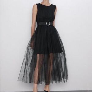 Zara dress with jewel belt limited edition